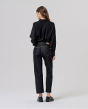 Ψηλόμεσο jeans σε μαύρο denim