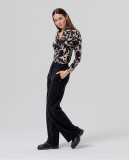 High-Waisted Wide Leg Trousers - From Soft Knitted Fabric
