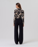 High-Waisted Wide Leg Trousers - From Soft Knitted Fabric