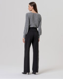 High-Waisted Wide Leg Trousers - From Soft Knitted Fabric