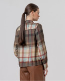 Checked Shirt with Shoulder Gathers
