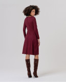 Printed Midi Dress with Boat Neck