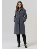 Classic long coat in dark grey / anthracite