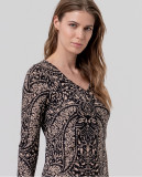 Short Straight V-neck Knit Dress