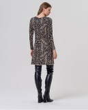 Short Straight V-neck Knit Dress