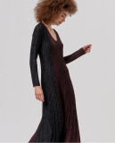 Impressive midi knitted dress - lurex