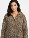 Oversize tweed jacketς with hood