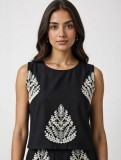 Embroidery  sleeveless top, Wear it with the matching pants