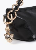 Μetallic Shoulder Bag in black.