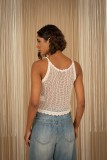 knitted crop top / Two colors white and black