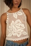knitted crop top / Two colors white and black
