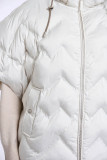 Quilted Puffer Cape Jacket with Hood