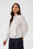 Bow tie polka dot shirt - White with black dots