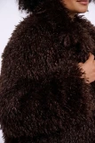 Shaggy faux-fur jacket
