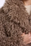 Shaggy faux-fur jacket