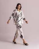 Ασπρόμαυρο κιμονό   botanical print