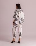 Ασπρόμαυρο κιμονό   botanical print