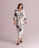 Ασπρόμαυρο κιμονό   botanical print