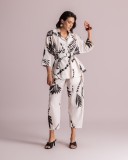 Ασπρόμαυρο κιμονό   botanical print