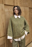 Oversized Mohair Blend Sweater - Olive