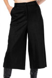 Suede Culotte Bermuda - Oversized Fit