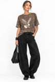 T-Shirt leopard με στάμπα αετό