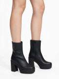 Anatomic leather ankle boots - Black