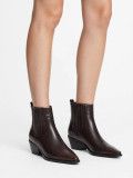 Western Ankle Boot - Dark Brown