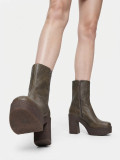 Anatomic leather ankle boots - Brown
