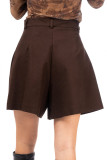 High-Waisted  Shorts (suede touch)