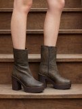 Anatomic leather ankle boots - Brown