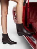 Western Ankle Boot - Dark Brown