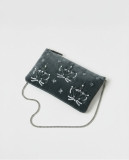 Βελούδινο τσαντάκι clutch  κεντημένο  με χάντρες