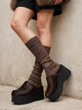 Platform Clog Mules - Brown Pony Skin