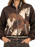 Oversized Bomber Jacket με Print