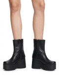 Platform Leather Ankle Boots