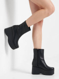 Platform Leather Ankle Boots