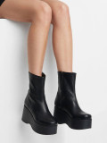 Platform Leather Ankle Boots