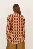 Oversized πουκάμισο με statement print